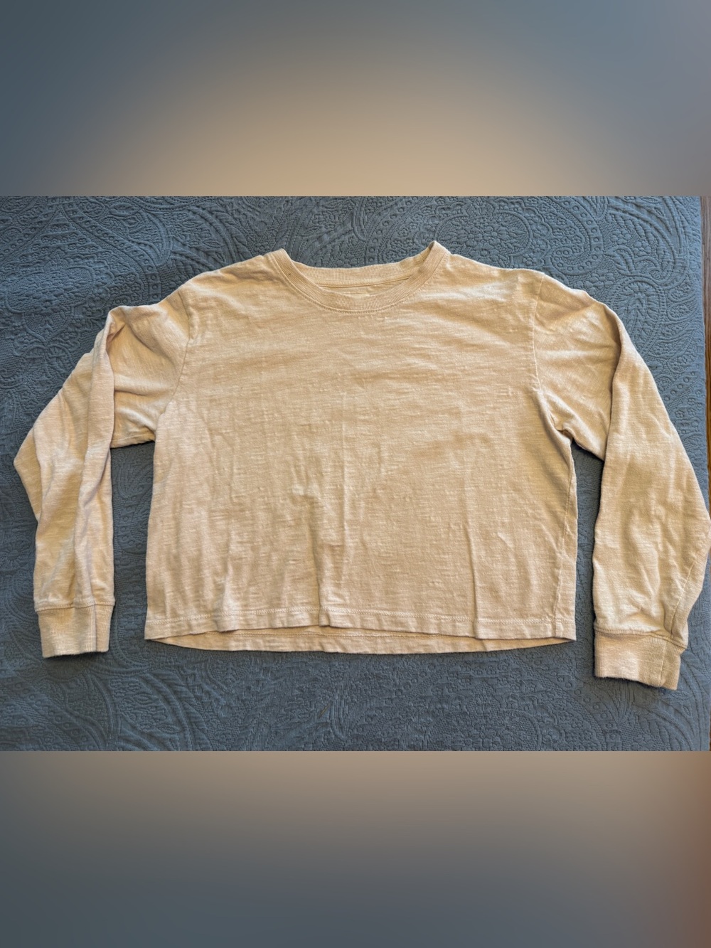 Lou & Grey Soft Knit Crewneck Top - Beige size medium tan/cream